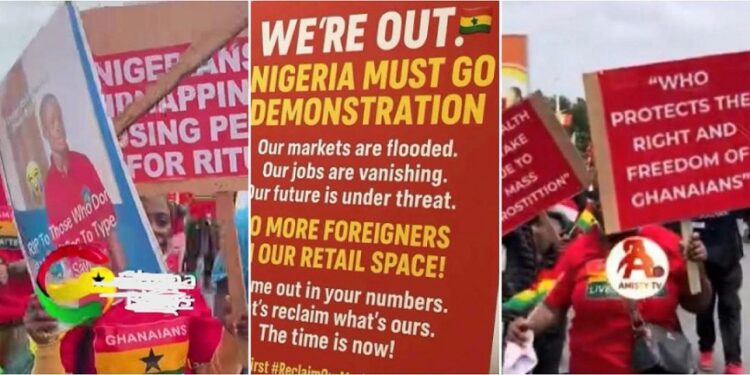 “Nigerians Must Go” Protest Rocks Ghana, Protesters Accuse Nigerians of Kidnapping Their Kids
