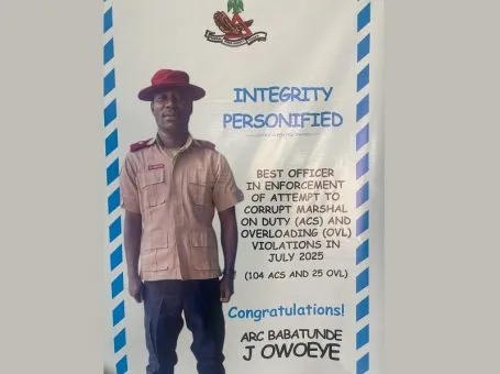 FRSC Rewards Officer For Rejecting 104 Bribes in One Month