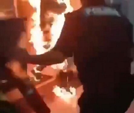Horrific Video Shows Screaming Passenger Set Himself On Fire At Airport Terminal After Argument With Wife (Viewers Discretion)