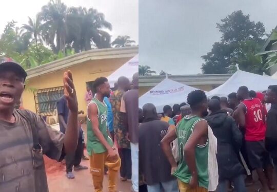 Drama As First Son Refuses To Allow His Family Bury Their Mother In The Family Compound Unless They ‘Settle’ Him (Video)