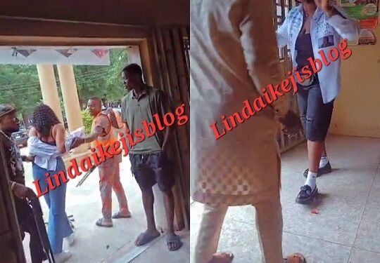 Drama As UNIZIK Security Storm Hall To Arrest 3 Students For Flouting Recent Ban On Signing Off Activities (Video)