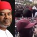 Drama As Enugu Youths Boo Tinubu’s Minister Uche Nnaji At Polling Unit Over Alleged Rigging Attempt (Video)