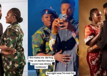 Man Jubilates As He Engages Female Soldier Who Punished Him, Nigerians React (Video)