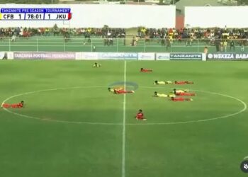 Commotion As Football Match Is Temporarily Stopped After Bees Flew Over The Pitch (Video)