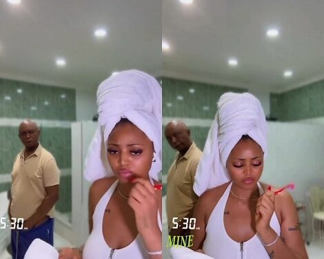 Fans Slam Actress Regina Daniels For Sharing Video of Politician Husband Ned Nwoko Taking a Pee With “Husband is Useless” Sound Track (Video)