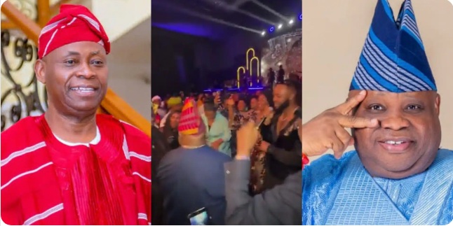 Governor Adeleke And Davido’s Father Thrill Crowd With Dance Moves As Flavour Performs in Cairo (Video)