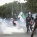 Watch The Moment Sowore, Others Flee as Security Operatives Fire Shots, Tear Gas During #FreeNnamdiKanuNow Protest (Video)