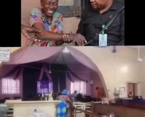 Nigerian Activist, Harrison Gwamnishu Visits Old Woman Who Struggled To Run During The Kwara Church Attack (Video)