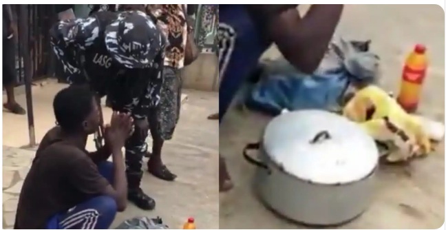Man Gets Arrested After Stealing a Pot Of Stew From The Neighborhood (Video)