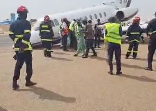 BREAKING: Private Jet Crash-Lands In Kano (Video)