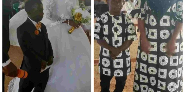 Love Transcends Height: Diminutive Nigerian Man Weds His Tall Wife In Jos (Photos)