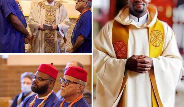 Catholic Priest Reacts To Trending Photos Of A Nigerian Man And His White Husband Getting Married In A Church