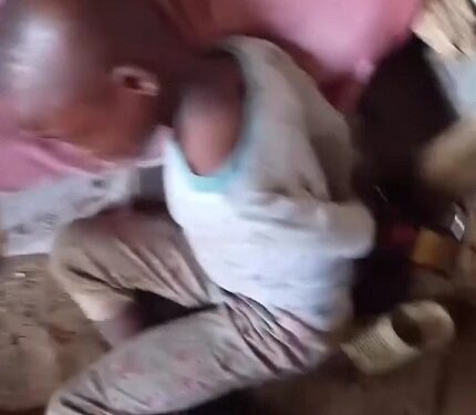 Outrage As Mother Ties Her Young Son To A Wooden Column At Home And Goes Out (Video)