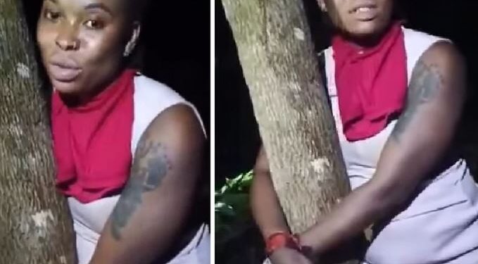 Lady Rescued After Man She Met Online Lured Her To A Bush In Delta, Took All Her Money And Tied Her To A Tree (Video)