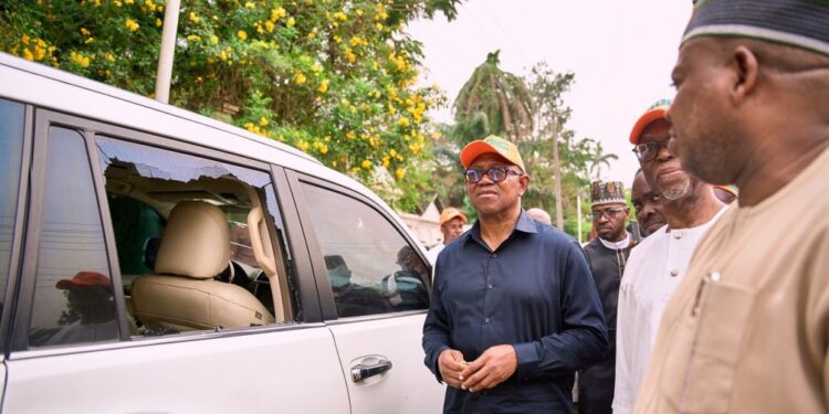 Peter Obi Escapes Ass@ssination As Thugs Shoot Obidient Movement Members In Edo (Video)