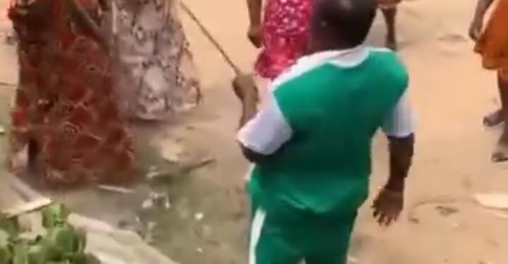 Drama As Angry Women Flog Alleged Abusive Husband (Video)