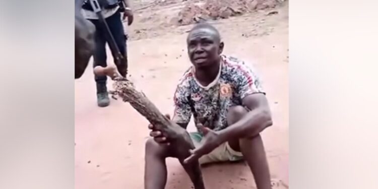 Shock As Mortuary Attendant Caught Using Corpse Leg as Walking Stick In Benue (Video)