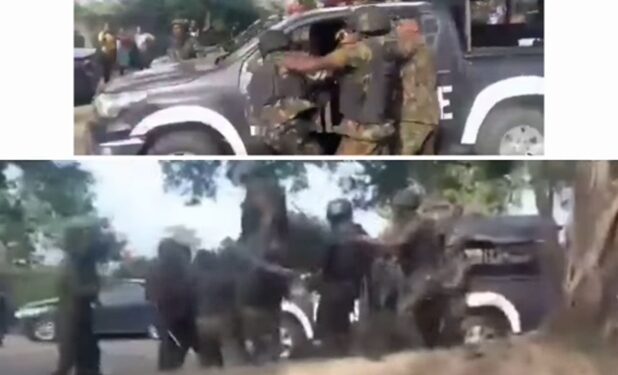 Chaos As Military Officers Exchange Blows During Tinubu’s Visit To Bayelsa (Videos)