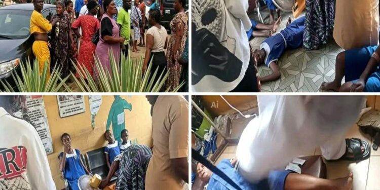 100 Students, Teachers Hospitalised in Ogun Following Exposure To Chemical Odour (Photos/Video)