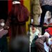 Sharia Law: Woman Passes Out After She And Her Partner Were Flogged 100 Times Each For Having S£x Outside Marriage (Photos)