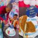 Drama As Mother Celebrates 5-year-old Son’s Birthday With Special Cake Made With Jollof Rice, Serves One Spoon Per Birthday Guest (Video)