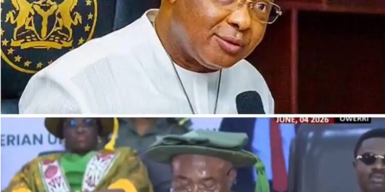 Watch The Moment Imo State Governor, Hope Uzodinma Struggles With English Word During Public Lecture (Video)