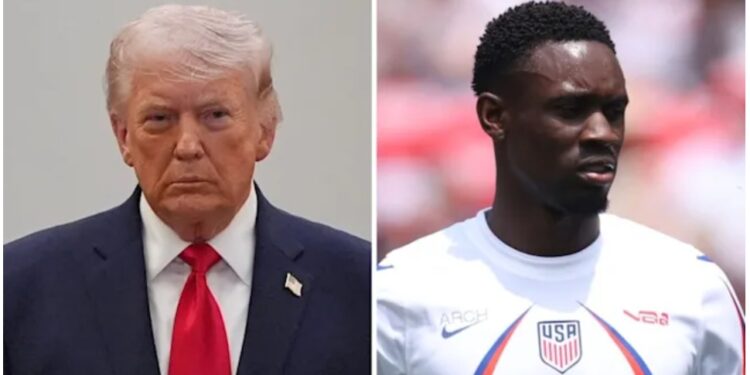 Trump Reacts As US Striker, Folarin Balogun Cleared To Play Against Belgium After FIFA Lifts Suspension Ban
