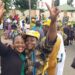 Osun Workers Storm Secretariat To Celebrate Adeleke’s Re-Election (Videos)