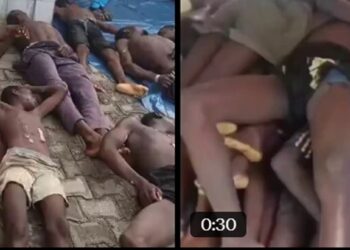 Nigerians Wail Over Bodies Of 37 Illegal Miners Found De@d in NSCDC Custody (Video)